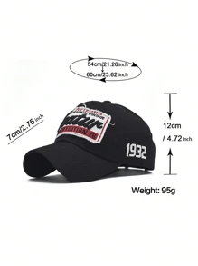 Gorra de béisbol versátil y sencilla con bordado de letras, gorra snapback unisex para deportes y actividades al aire libre, gorra con visera curva de camionero, esencial para la pesca, en múltiples colores, cómoda y versátil