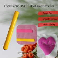 1pc 17.7INx11.8IN Thick Rubber PUFF Heat Transfer Vinyl - Multicolor - View 6