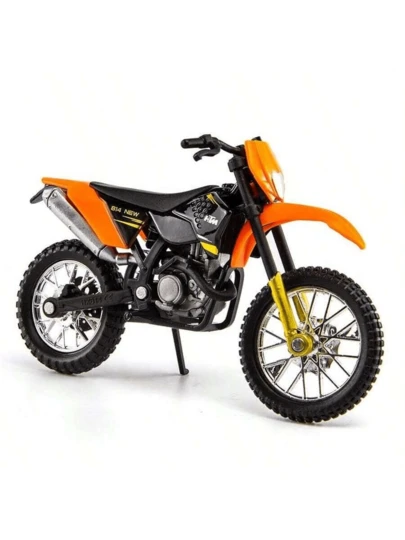 1 pieza - Modelo de motocicleta simulada, juguete para niños, decoración de motocicleta deslizante, tanque de combustible de aleación con neumáticos de goma, regalo de cumpleaños para niños, decoración de la habitación, obsequio de invierno de bloques de color