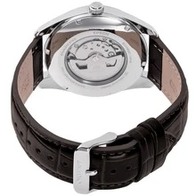 Orient Double Lion Men's Watch Fully Automatic Mechanical Watch Perpetual Calendar Large Dial Steel Belt Waterproof Casual Watch Leather Belt Black Dial, RA-BA0006B10B - Silver - View 3