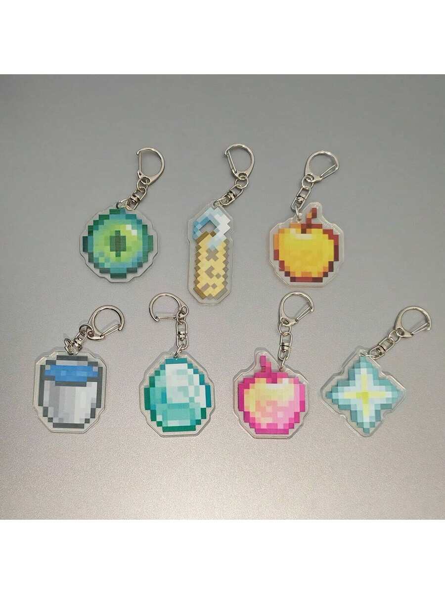 Zazumi 1 pieza Llavero con tema de juego, recuerdo de fiesta, pequeño regalo para ocasiones festivas (el color puede variar según la región) - Multicolor - Ver 1