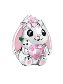 1 件时尚 925 纯银花朵蝴蝶串珠饰物适合女士手链手镯 DIY 珠宝制作和日常服装搭配珠宝装饰适合女孩 - 銀色 - 查看 8