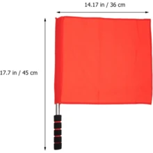 Local Delivery- 2pcs Red Referee Flags,Referee Line Judge,Stainless Steel Signal Flags For Soccer Volleyball Track Football And Field Competitions - Variants1 - View 4