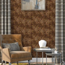 1 Roll Leopard Print Peel And Stick Wallpaper, Removable Texture Wall Paper, Unique Cheetah Contact Paper For Bedroom And Bathroom, 950*45cm/374*17.71inch