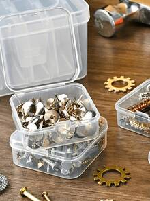 1 Set Includes 1 Large + 30 Mini Bead Storage Set - Clear Plastic Storage Box With Lid, Clear Rectangular Storage For Craft Supplies, DIY Crafts, Bead Storage, Bead And Jewelry Organizer Back To School Dormitory Storage - Clear - View 5