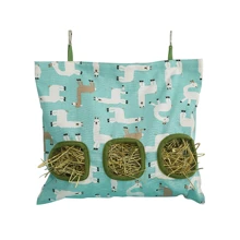 ITANDME Heu-Futterbeutel für Kaninchen mit drei/zwei Löchern, bissfest, Heu-Halter für Meerschweinchen - Große Kapazität & Leicht zu reinigen - Süße Formen kleintier-Futterbeutel für Meerschweinchen, Kaninchen, Chinchillas