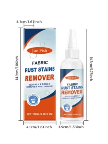 JUE FISH 100毫升织物除锈剂，温和配方保护衣物，去除污渍，使织物柔软如新 - 彩色 - 查看 3