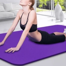 6mm  173*60cm Thick Yoga Mat Non-Slip EVA Foam -Friendly Indoor Fitness Pad For Beginner Home Exercise Pilates Tasteless Mattress - 紫色 - 查看 2