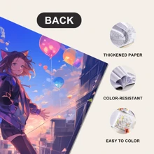 Libro da colorare premium di 25 pagine con ricche illustrazioni, taccuino da disegno con illustrazioni monotema, adatto per adulti e adolescenti, ideale per il rilassamento e la creatività, regalo perfetto per Ognissanti, Ringraziamento, Natale e altre feste, ritorno a scuola, forniture scolastiche