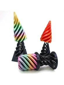 3pcs Spiral Stress Relief Toys, 3D Printed Fidget Toys - Multicolor - View 5
