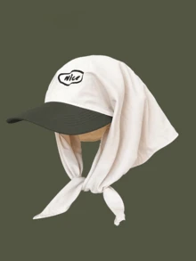 New Multicolor Headband Tied Visor Cap, Fashionable Letter Embroidery Sun Protection Hat For Women, Summer - Multicolor - View 18