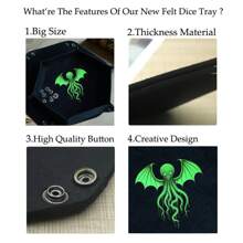 1 pieza Bandeja multifunción Cthulhu Tome-Verde - Tapete para dados, Alfombrilla de ratón, Organizador de llaves/aperitivos, Almacenamiento de rompecabezas de bloques, Almohadilla resistente al calor | Accesorio de escritorio versátil para noches de juegos, oficina | Regalo perfecto de Navidad/Halloween/Cumpleaños para fans de D&D, amantes de RPG de mesa y entusiastas del misterio