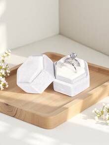 高端韩版丝绒天鹅双环首饰盒|母亲节|圣诞节女友生日礼物