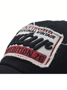 Gorra de béisbol versátil y sencilla con bordado de letras, gorra snapback unisex para deportes y actividades al aire libre, gorra con visera curva de camionero, esencial para la pesca, en múltiples colores, cómoda y versátil