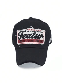 Gorra de béisbol versátil y sencilla con bordado de letras, gorra snapback unisex para deportes y actividades al aire libre, gorra con visera curva de camionero, esencial para la pesca, en múltiples colores, cómoda y versátil