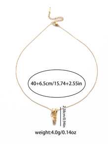 1pc Minimalist Elegant Pineapple Zirconia Pendant Necklace, Suitable For Men And Women Daily Wear, Perfect For Summer Travel, Graduation Season, Valentine's Day Gift