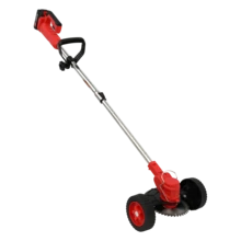 18000 RPM Electric Weeds Wacker Cordless, 3-In-1 Weeds Eater Cordless With Battery Powered, Lawn Mower/Grass Trimmer/Lawn Edger With 3 Types Blades, Battery Weeds Wacker With Wheels (1 Battery/2 Battery, Red) - 紅色 1電 - 查看 9