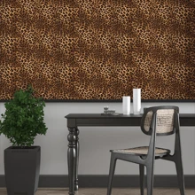 1 Roll Leopard Print Peel And Stick Wallpaper, Removable Texture Wall Paper, Unique Cheetah Contact Paper For Bedroom And Bathroom, 950*45cm/374*17.71inch