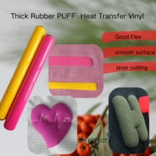 1pc 17.7INx11.8IN Thick Rubber PUFF Heat Transfer Vinyl - Multicolor - View 4