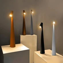 1 pièce Lampe de table à design minimaliste, veilleuse rechargeable pour la lecture et l'apprentissage, lampe de bureau à interrupteur tactile avec trois modes d'éclairage réglables. Convient pour la chambre à coucher, le bureau, la décoration et l'éclairage du salon.