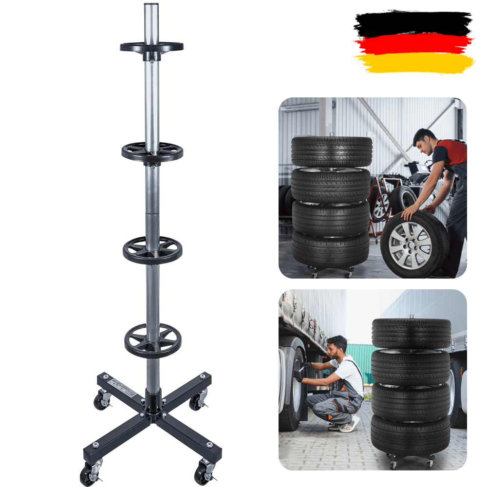 Felgenbaum fahrbar für Autoreifen Felgenständer Reifenständer Reifenbaum 225 mm