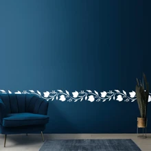 4 件花卉优雅边框模板，适用于墙绘、剪贴簿、相册装饰墙绘剪贴簿着色浮雕相册装饰卡片模板、返校、学校用品 - 白色 - 查看 7