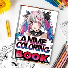Libro da colorare premium con 25 pagine spesse e illustrazioni dettagliate, taccuino d'arte con illustrazioni su un solo lato, personaggi basati su modelli, adatto per adulti e adolescenti, ideale per il relax e la creatività, regalo perfetto per Ognissanti, Ringraziamento, Natale e altre feste di vacanza, ritorno a scuola, forniture scolastiche