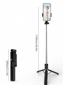 Trípode de 170 cm /66 .93 pulgadas, un trípód de selfie reutilizable con control remoto inalámbrico, adecuado para varios modelos de teléfonos móviles e ideal para transmisiones en vivo al aire libre, selfies de video y uso portátil. Sirve como soporte de trápodes para escenarios como vacaciones de verano, viajes, actividades al exterior y transmisión en directo. Para vacaciones, viaje, eventos al Aire Libre, transmisión de transmisiones, grabación estable