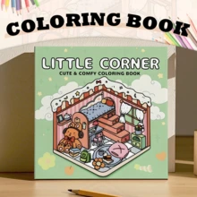 Little Corner 成人著色書，可愛舒適卡通場景放鬆著色頁，適合青少年 - 小角落 - 查看 11