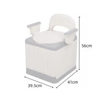 Adjustable Commode Chair Seat Portable Bedside Toilet Mobility With Armrests - Interstellar Gray - View 8