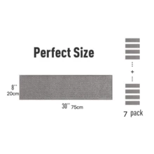 1/7/15pcs Non-Slip Stair Treads, Rubber Backed Carpet Stair Runners, Suitable For Stairs, Wooden Steps, Noise-Reducing Mats, Linen Material, Suitable For Elderly, And Pets, Machine Washable - Grey - View 11