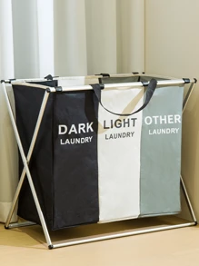 Multi-Compartment Dirty Clothes Hamper, Handheld Dirty Clothes Basket, Large Dirty Clothes Basket, Portable Laundry Basket, 3-Compartment/2-Compartment/1-Compartment Large Household Fabric Storage Basket