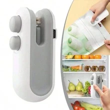 1 Stück Mini wiederaufladbare 2-in-1 Beutelversiegelung mit Schneidklinge, Kunststoffbeutel Heißsiegelgerät zum Frischhalten von Lebensmitteln, kleine elektrische Vakuumversiegelerin, USB-Ladeversiegelerin für Lebensmittellagerung
