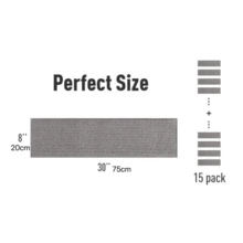 1/7/15pcs Non-Slip Stair Treads, Rubber Backed Carpet Stair Runners, Suitable For Stairs, Wooden Steps, Noise-Reducing Mats, Linen Material, Suitable For Elderly, And Pets, Machine Washable - Grey - View 10