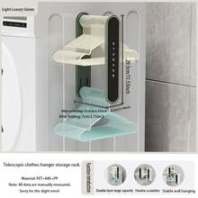 Extendable Wallmount Clothes Drying Rack, Bathroom Storage Organizer - Multicolor - View 8