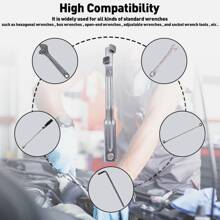 Universal Wrench Extension Tool Key Extension Rod - Silver - View 3