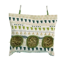 ITANDME Heu-Futterbeutel für Kaninchen mit drei/zwei Löchern, bissfest, Heu-Halter für Meerschweinchen - Große Kapazität & Leicht zu reinigen - Süße Formen kleintier-Futterbeutel für Meerschweinchen, Kaninchen, Chinchillas