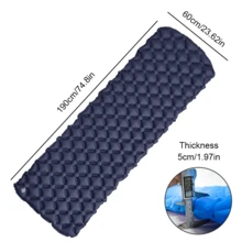 Ultralight Inflatable Camping Sleeping Mat Portable Sleeping Pad Waterproof Durable Air Mattress With Inflatable Bag For Trekking Hiking Backpacking Outdoor 190*60CM - Navy Blue - View 2
