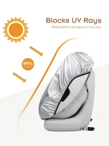 1 pieza Cubierta de parasol para silla de coche para bebé, nuevo modelo de protector de asiento de seguridad, sombreado bloqueador de sol e insolación de lámina de aluminio, fácil de plegar y almacenar, adecuado para bebés y niños. Artículos esenciales para bebés, equipo de viaje para bebés, accesorios para silla de coche para bebés, ideal para el verano, suministros de viaje para bebés, favorito de los bebés (estilo aleatorio)