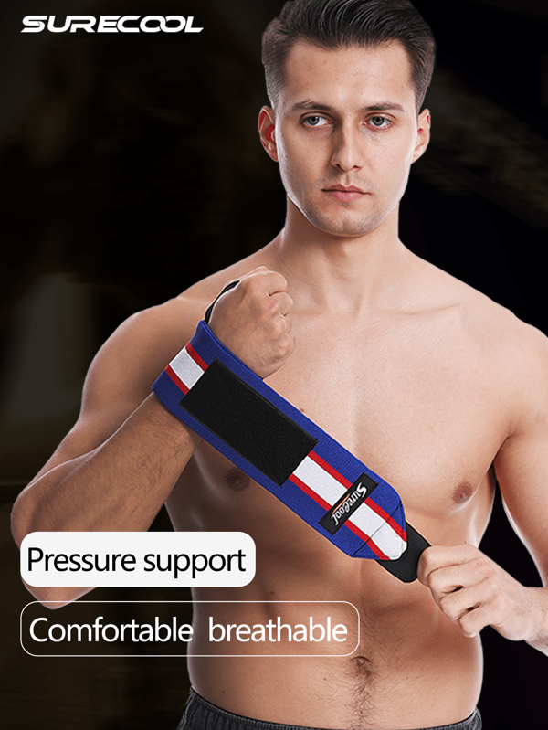 surecool Surecool Wrist Brace, Sprains Support Strap With Compression For Fitness Sports Like Push-Ups, Weight Lifting, Badminton