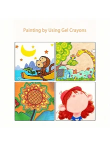 1pc Giant Crayon, 12pcs Twistable Crayons Washable Smooth Large Crayons For Coloring, Drawing - Multicolor - View 6