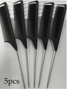 Professional Point Tail Comb Pin Tail Comb Rat Tail Comb Parting Comb Stainless Steel Tail Comb Anti-Static Hair Comb, Braiding Combs, Fine Tooth Rat Tail CombHighlight Comb Tail Combs Highlight Comb Multifunctional For Normal Hair - Attractive Candy Color,Bridal Hair Combs Perfect For Barber Shops, Salons And Home Use