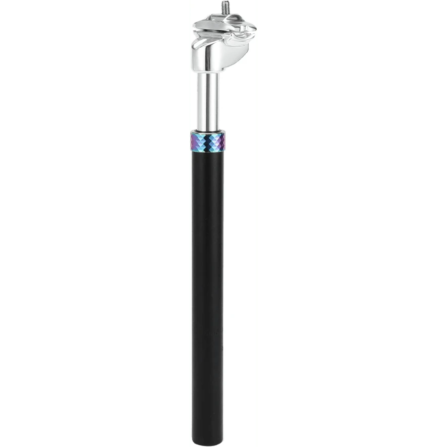 Local Delivery- Bike Seat Posts 30.9x400mm Bike Saddle Post Seat Tube Aluminum Alloy Black Silver Tone Shock Absorbing - Biến thể1 - Xem 1