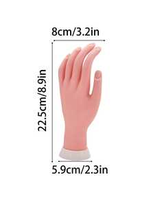 1件-仿真手展示模型手指可弯曲活动定位可插入指甲板指甲练习假手模型模拟左右手模型玩具