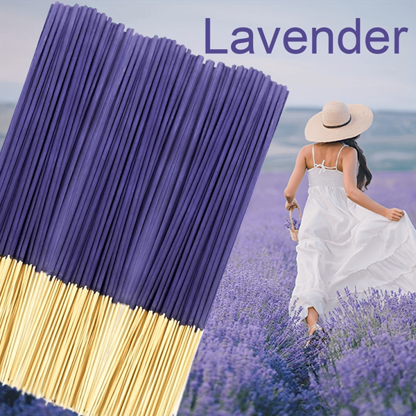 22,0 cm Palitos de incienso con aroma a lavanda, adecuado para calmar la mente, purificar el aire, ayudar al sueño, decoración del hogar, ambiente de hotel y spa, perfecto para regalos de vacaciones