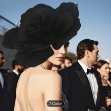 French Style Women's Fascinator Hat Headpiece With Floral Decor, For Royal Ascot Party Accessories Back To School