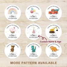 4-26cm Custom Birthday Stickers, Personalized Decals With Your Text, Waterproof Fade Resistant Stickers, Variety Of Sizes, Customized Birthday Labels, Holographic Stickers, DIY Kits - Glossy-waterproof - View 1