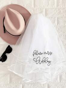 1 Stück, personalisierter Brautschleier, personalisierter Brautschleier mit Sprüchen, personalisierter Hochzeitsschleier mit Sprüchen, personalisierte Stickerei für Brautaccessoires, personalisierte Stickerei Hochzeitsschleier, Hochzeitsgeschenk, Junggesellinnenabschied Geschenk, Geschenk für sie, farbig für Vatertag, für Abschluss, für Hochzeiten, für Einweihung