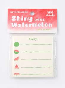 100pcs/Set Refreshing Fruit Pattern Sticky Notes School Supplies, Back To School