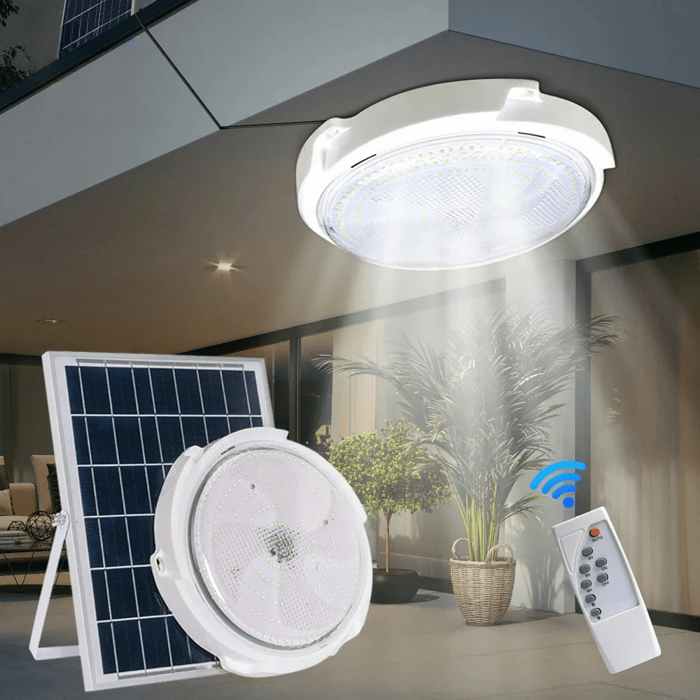 Solar Lights Indoor Home Top Ceiling House Outdoor Waterproof Garden Pandent Light Panel Lamp Fixture For Corridor Garden Living Room